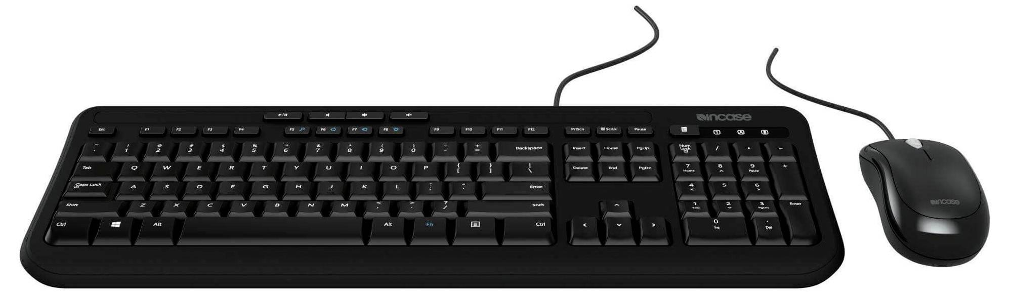 Incase Wired Desktop 600 (Tastatur & Maus) Kabelgebunden Tastatur, Maus-Set Deutsch, QWERTZ Schwarz