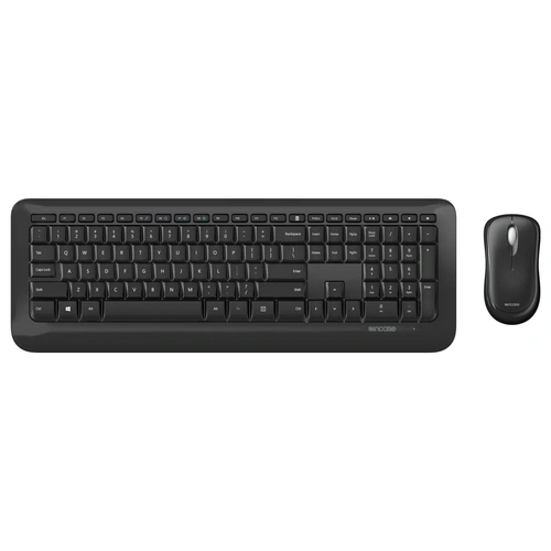 Incase Desktop 850 Kabellos Tastatur, Maus-Set Geräuscharme Tasten, Integriertes Scrollrad Deutsch, QWERTZ Schwarz Incase Desktop 850 Kabellos Tastatur, Maus-Set Geräuscharme Tasten, Integriertes Scrollrad Deutsch, QWERTZ Schwarz