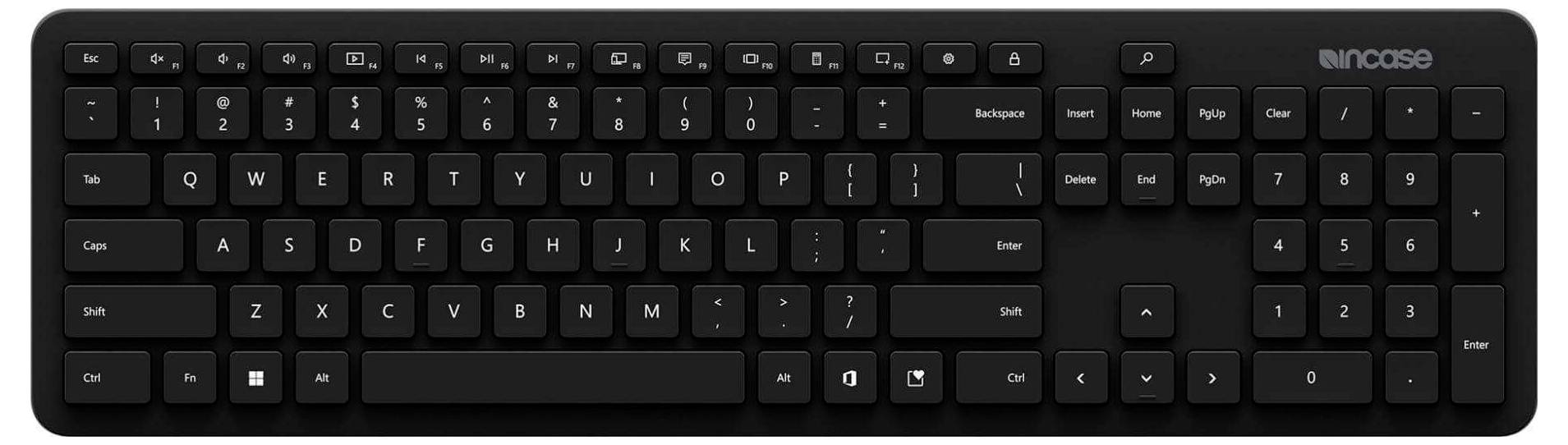 Incase Kabellos Tastatur Deutsch, QWERTZ Schwarz