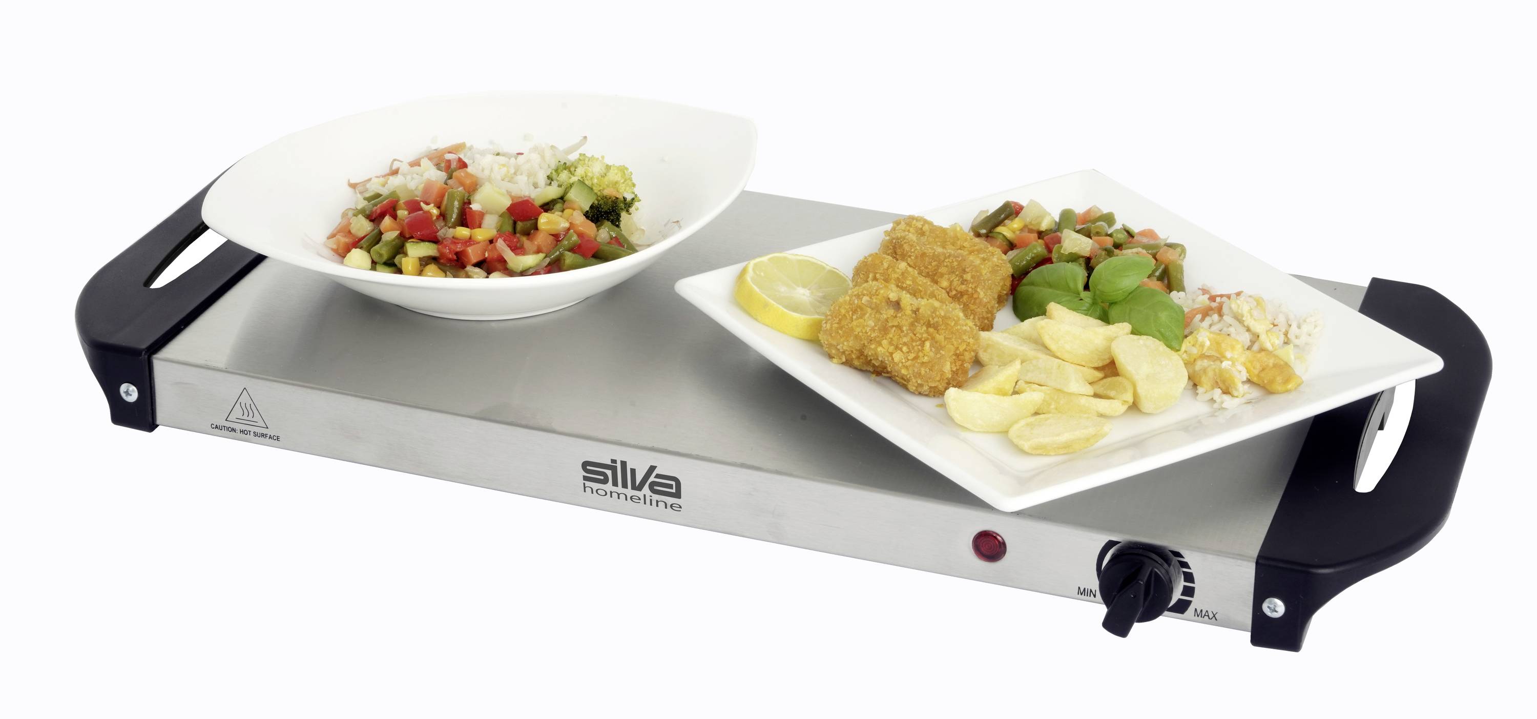 Silva Homeline SH 4.1 425009 Buffetwärmer Edelstahl, Schwarz
