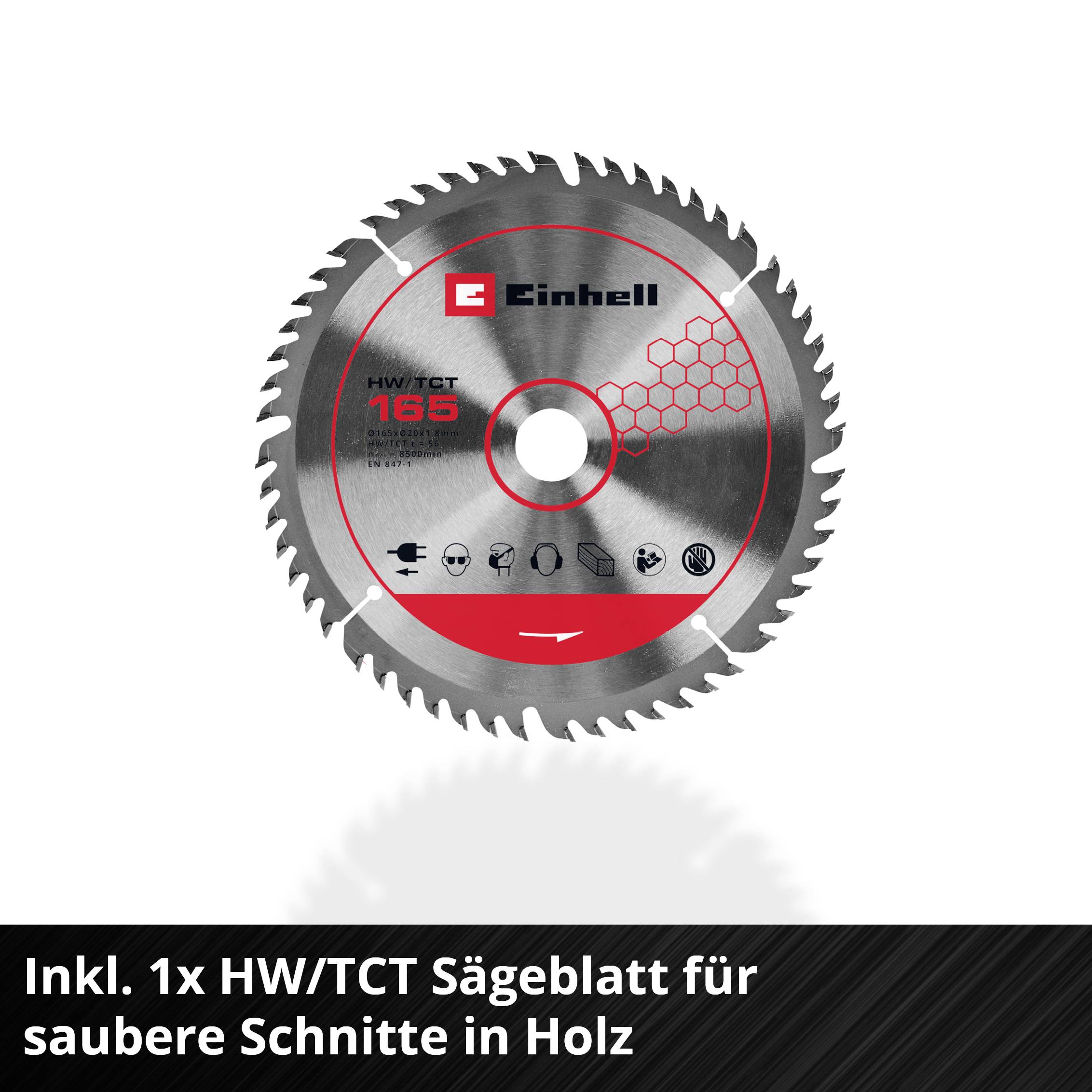 Einhell Professional TP-PS 18/165 Li BL - Solo Akku-Tauchsäge Schnitttiefe max. (90°) 56 mm