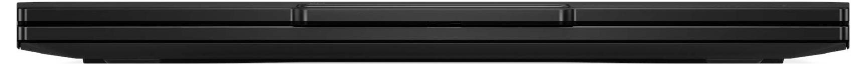 Eine schwarze PlayStation 2 Konsole, von vorne betrachtet, die ihre kompakte, rechteckige Form und ihr minimalistisches Design zeigt.