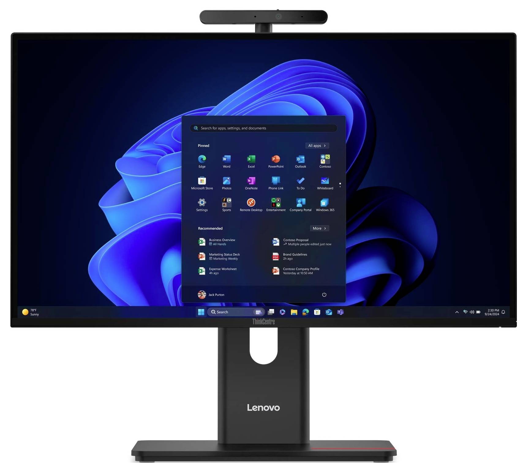 Lenovo All-in-One PC ThinkCentre M90a G6 60.5cm (23.8 Zoll) Full HD Intel® Core™ Ultra 5 235 5.0GHz 32GB RAM 512GB SSD Intel