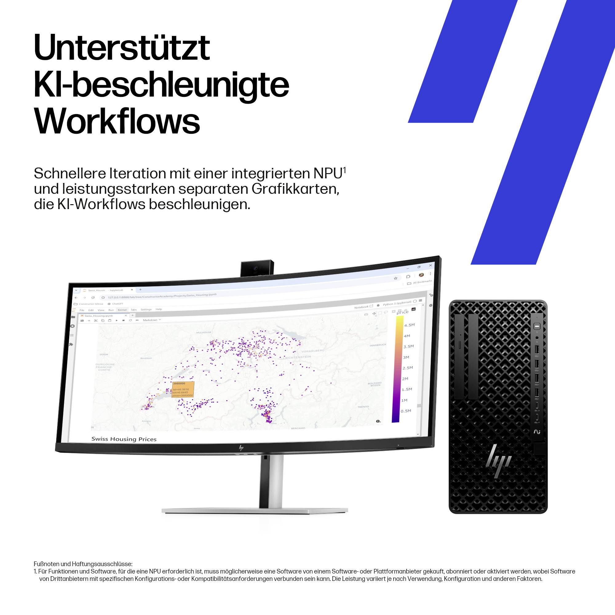 Monitor zeigt ein Diagramm mit dem Titel 