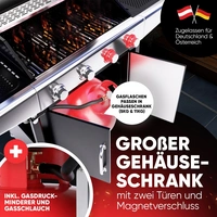 Profi Cook PC-GG 1311 Gas Gas-Grill 4 Brenner, Thermometer im Deckel Schwarz, Edelstahl Profi Cook PC-GG 1311 Gas Gas-Grill 4 Brenner, Thermometer im Deckel Schwarz, Edelstahl