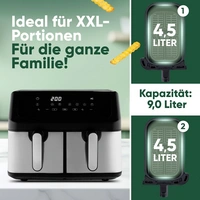 Profi Cook PC-FR 1296 H Heißluft-Fritteuse 9 l 2000 W Inox Profi Cook PC-FR 1296 H Heißluft-Fritteuse 9 l 2000 W Inox