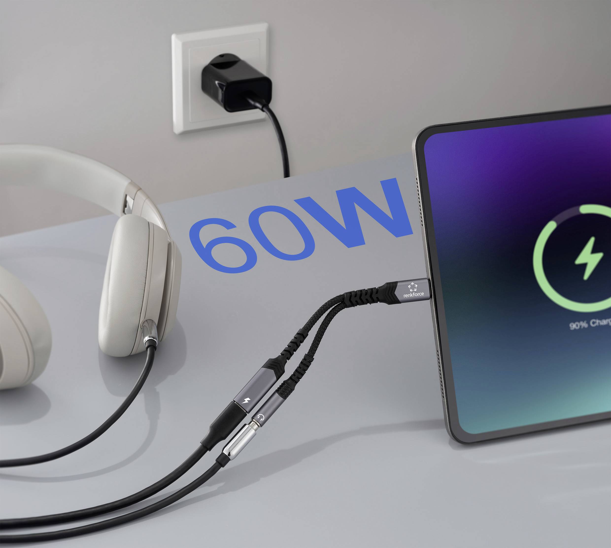 Ein Tablet mit der Anzeige 