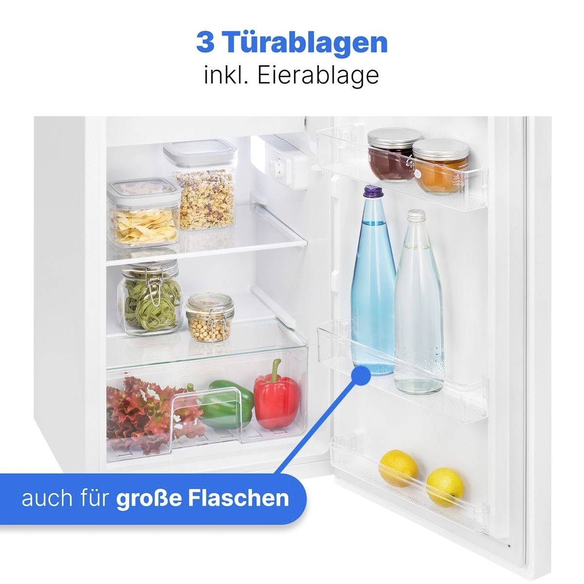 Bomann KS 7254 Kühlschrank EEK: E (A - G) 91 l Standgerät Weiß