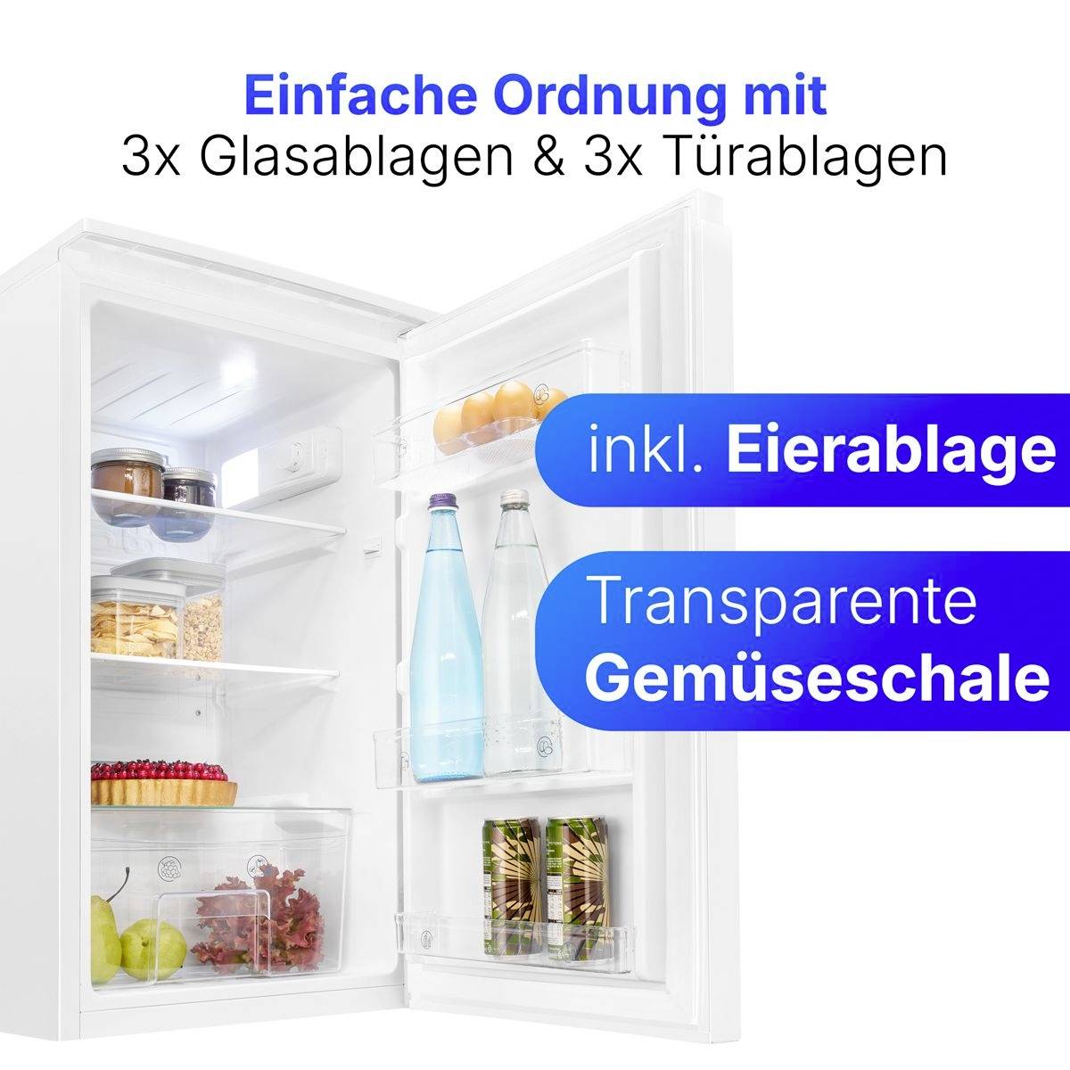 Bomann VS 7255 Kühlschrank EEK: E (A - G) 87l Standgerät Weiß