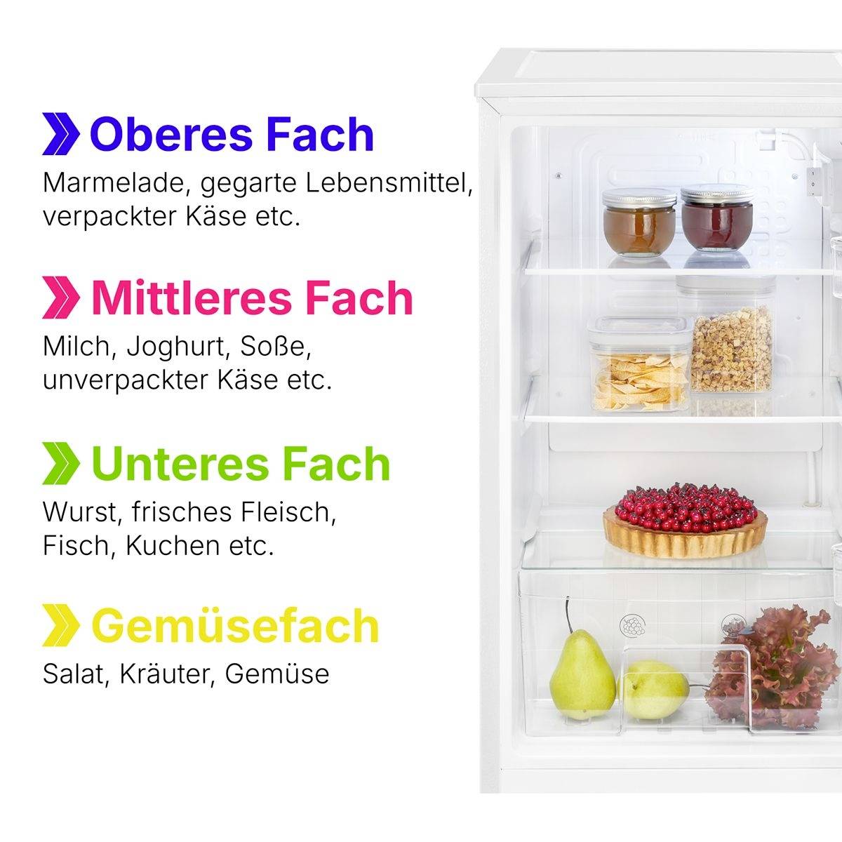 Bomann VS 7255 Kühlschrank EEK: E (A - G) 87l Standgerät Weiß