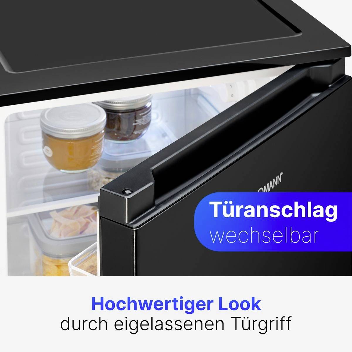 Bomann VS 7255 Kühlschrank EEK: E (A - G) 87l Standgerät Schwarz