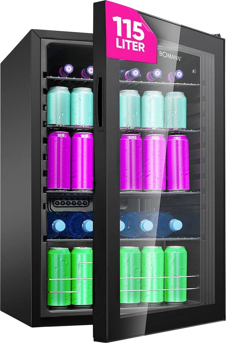 Bomann KSG 7290 Kühlschrank EEK: E (A - G) 115 l Standgerät Schwarz