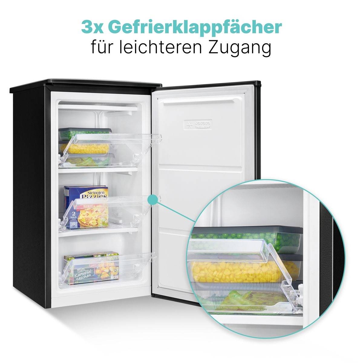 Bomann GS 7256 Gefrierschrank EEK: E (A - G) 60l Standgerät Schwarz