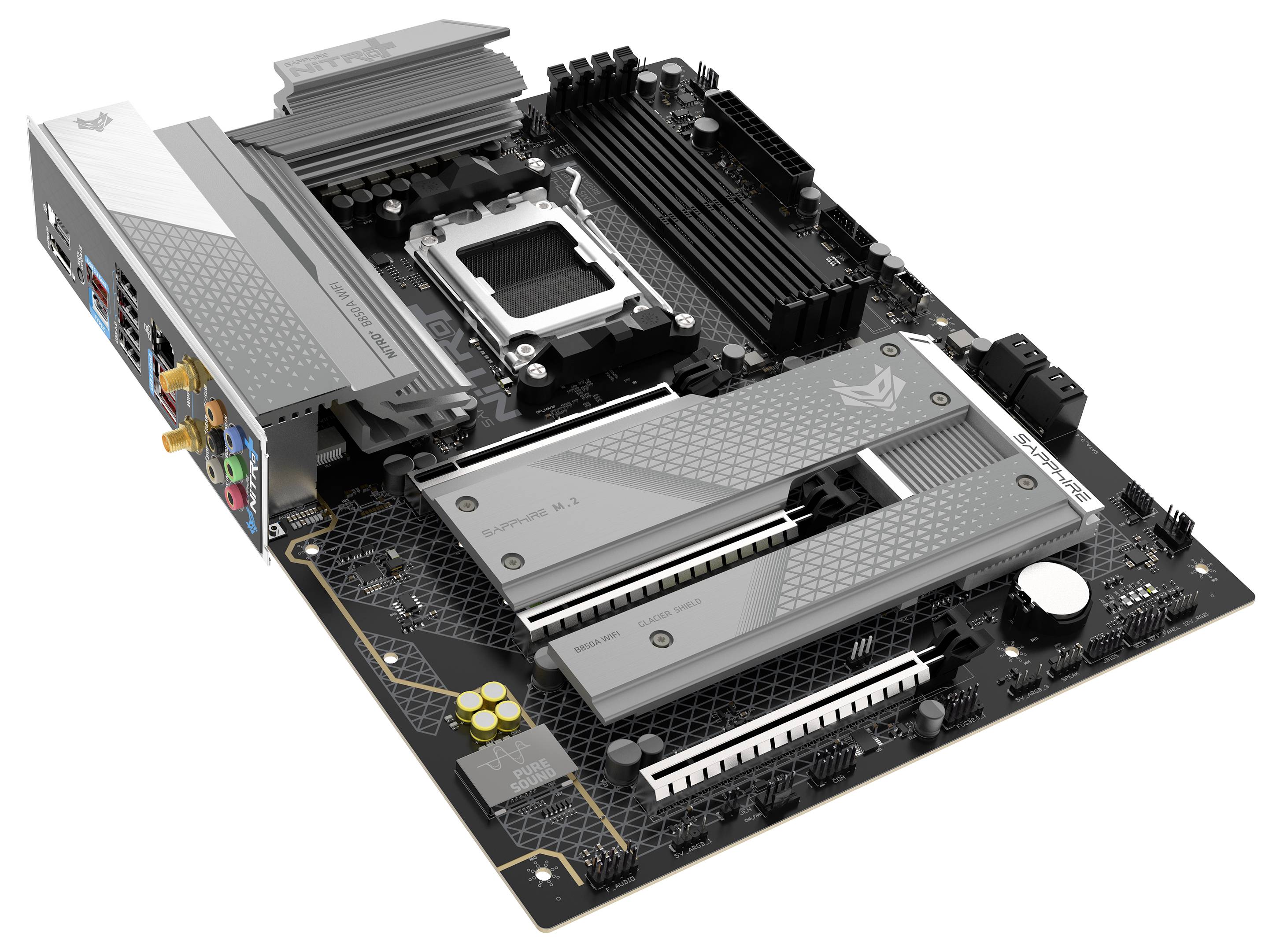 Sapphire 52123-03-40G Mainboard Sockel (PC) AMD® AM5 Formfaktor (Details) ATX Mainboard-Chipsatz AMD® B850