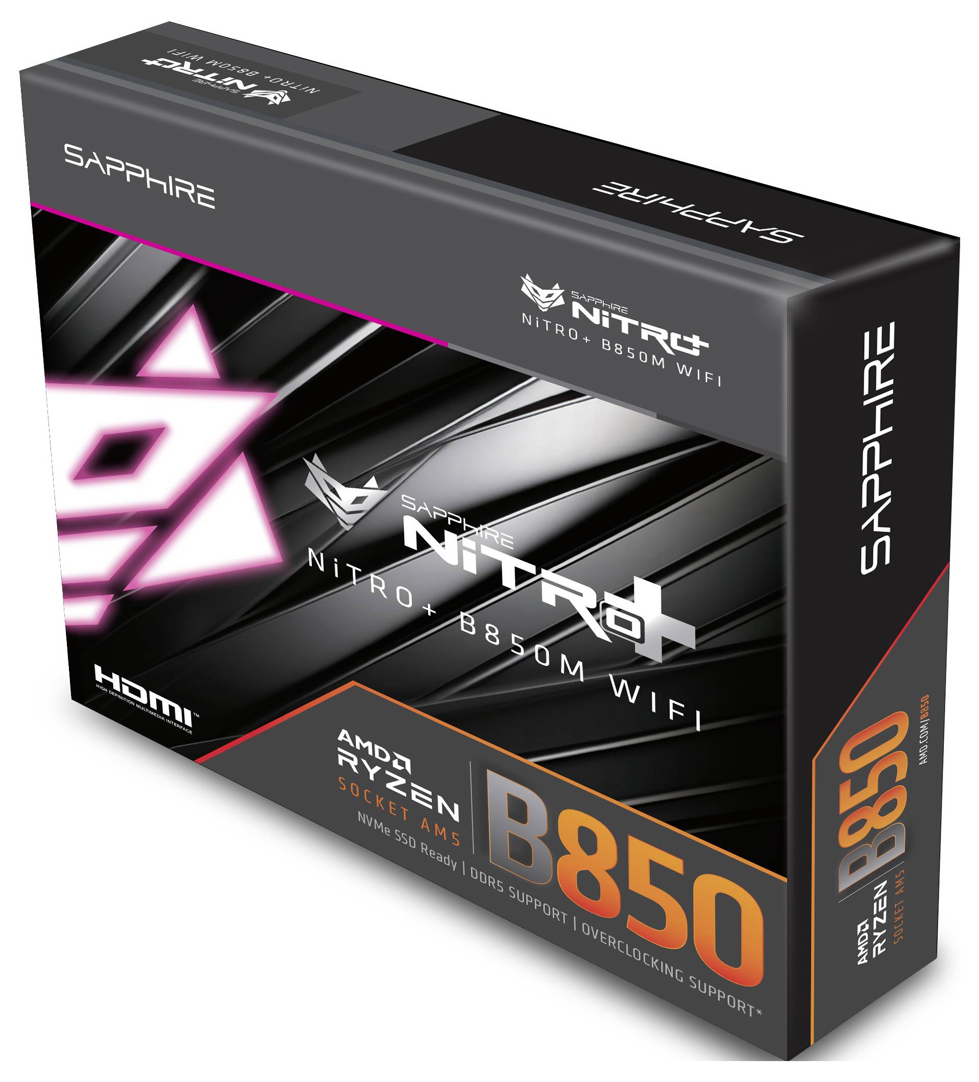 Sapphire 52123-01-40G Mainboard Sockel (PC) AMD® AM5 Formfaktor (Details) Micro-ATX Mainboard-Chipsatz AMD® B850