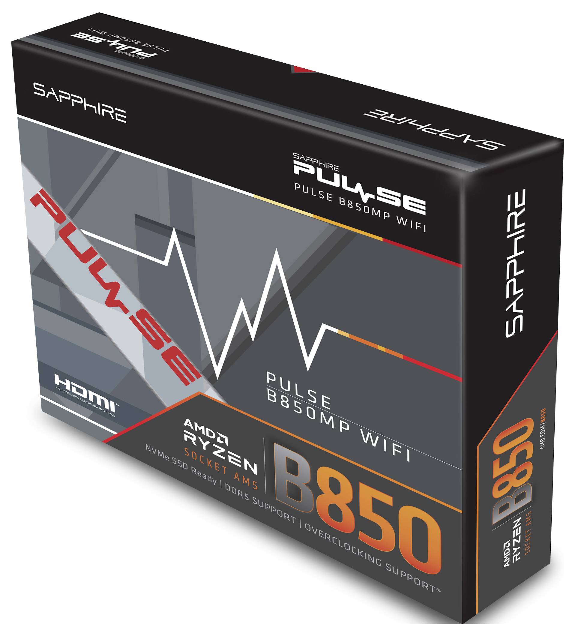Sapphire Pulse B850 80 PLUS Bronze zertifiziertes ATX-Netzteil, mit Unterstützung für AMD Ryzen AM5, PCIe 5.0 bereit.