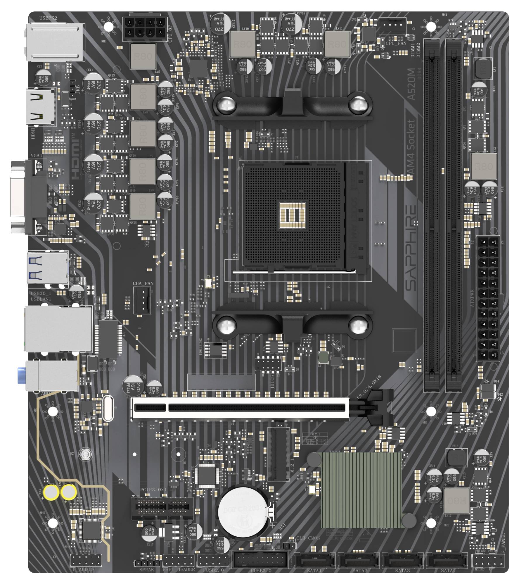 Sapphire 52119-04-40G Mainboard Sockel (PC) AMD® AM4 Formfaktor (Details) Micro-ATX Mainboard-Chipsatz AMD® A520