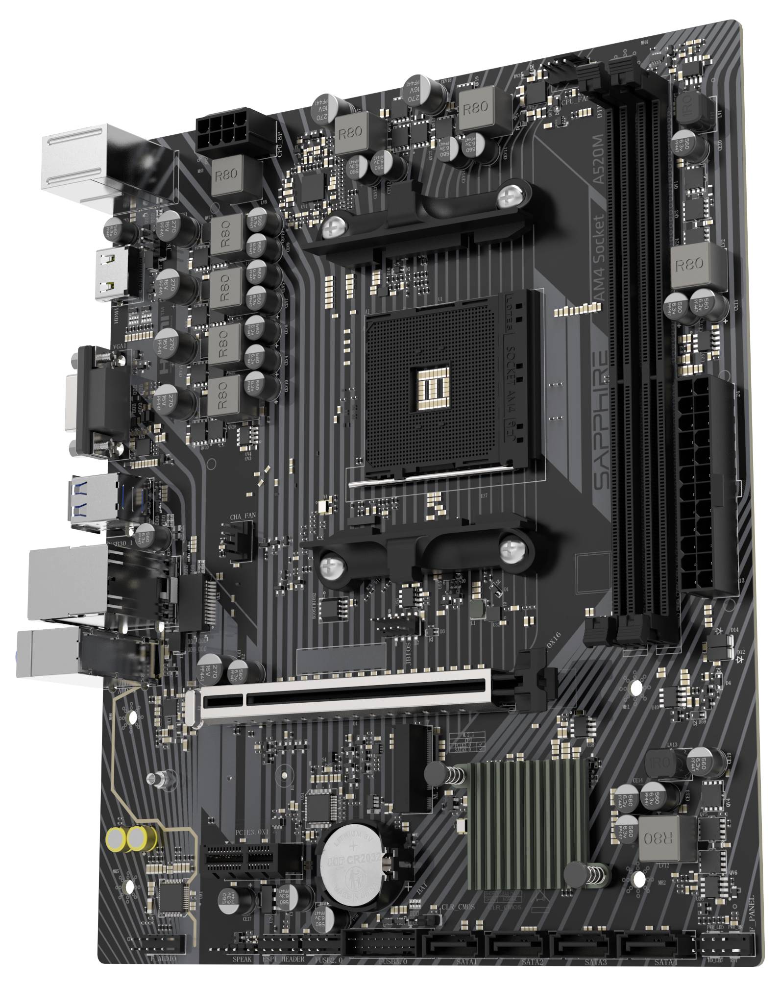 Sapphire 52119-04-40G Mainboard Sockel (PC) AMD® AM4 Formfaktor (Details) Micro-ATX Mainboard-Chipsatz AMD® A520