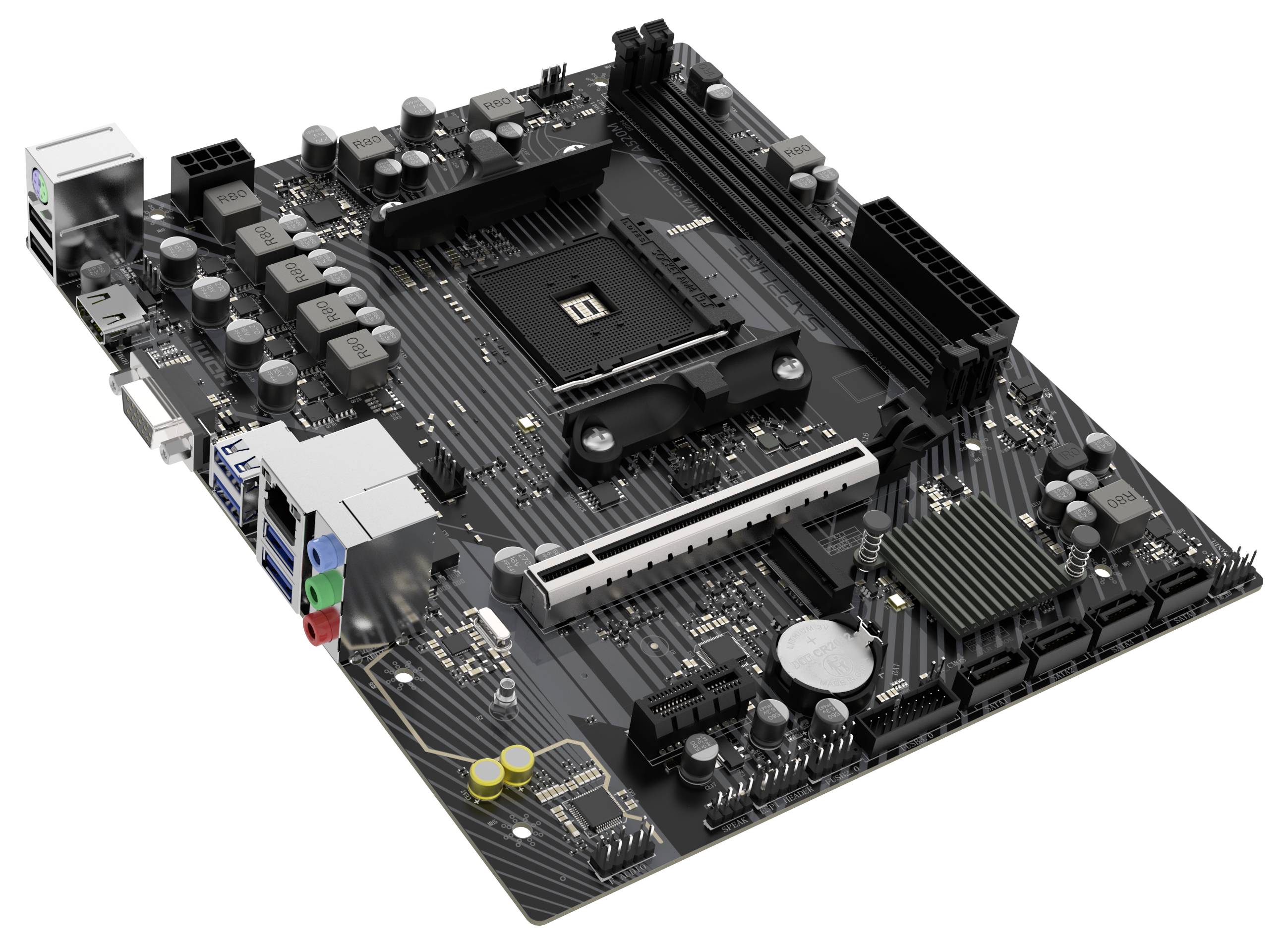 Sapphire 52119-04-40G Mainboard Sockel (PC) AMD® AM4 Formfaktor (Details) Micro-ATX Mainboard-Chipsatz AMD® A520