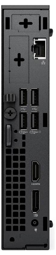 Rückansicht einer Spielkonsole mit verschiedenen Anschlüssen, darunter USB, HDMI, Ethernet und Stromanschluss.