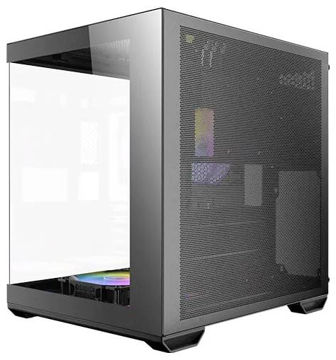 Antec 0-761345-10217-9 Mini-Tower PC-Gehäuse Schwarz 3 vorinstallierte Lüfter, Seitenfenster