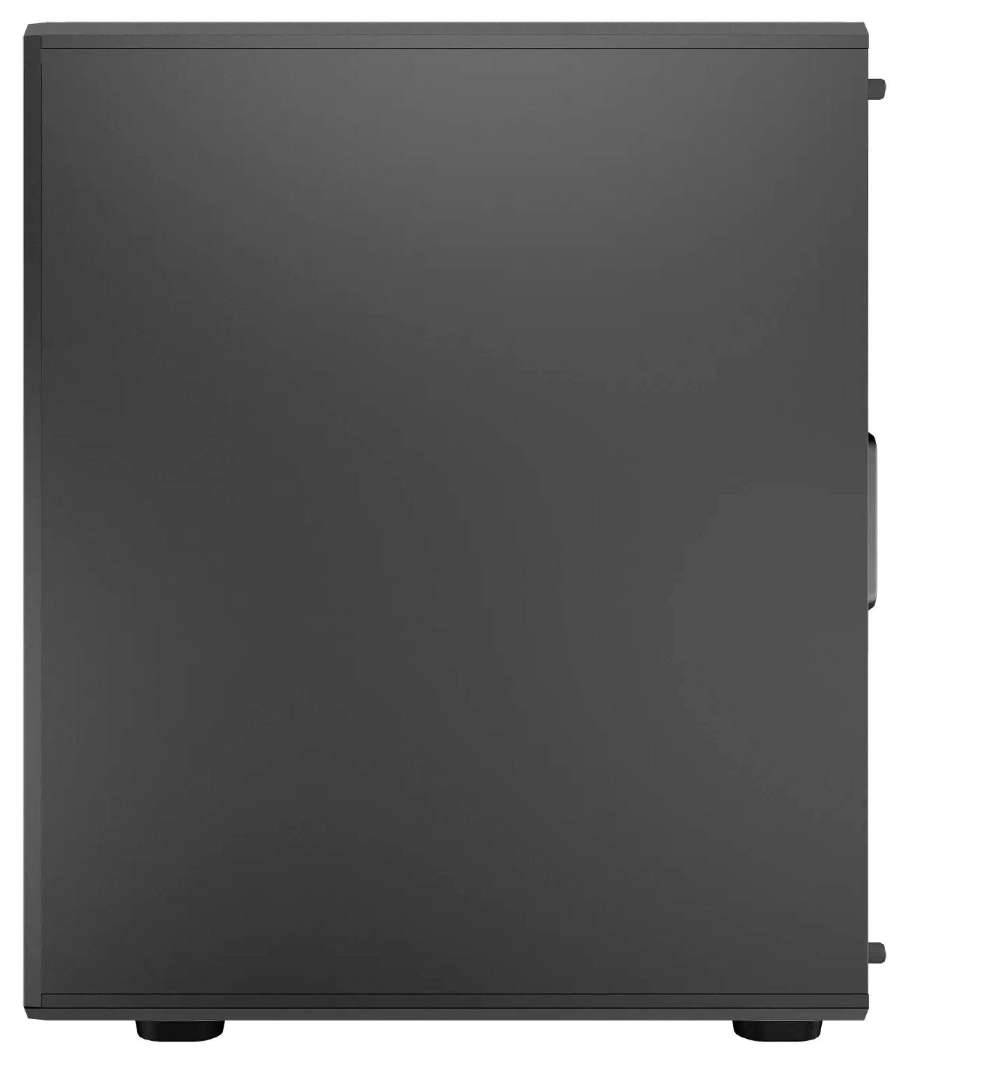 Ein schwarzer, rechteckiger Schrank mit einer seitlich angeschlagenen Tür, der für sichere Aufbewahrung konzipiert ist, steht auf einer ebenen Oberfläche.