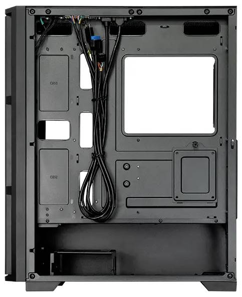 Chieftec AS-02B-TG-OP Midi-Tower PC-Gehäuse Schwarz 1 vorinstallierter Lüfter, Seitenfenster