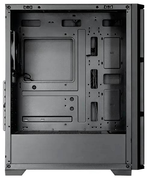 Chieftec AS-02B-TG-OP Midi-Tower PC-Gehäuse Schwarz 1 vorinstallierter Lüfter, Seitenfenster