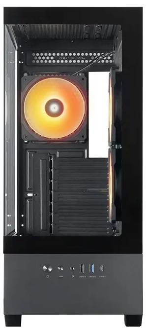 Chieftec GT-01B-OP Midi-Tower PC-Gehäuse Schwarz 3 vorinstallierte Lüfter, Seitenfenster