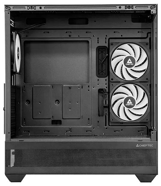 Chieftec GT-01B-OP Midi-Tower PC-Gehäuse Schwarz 3 vorinstallierte Lüfter, Seitenfenster