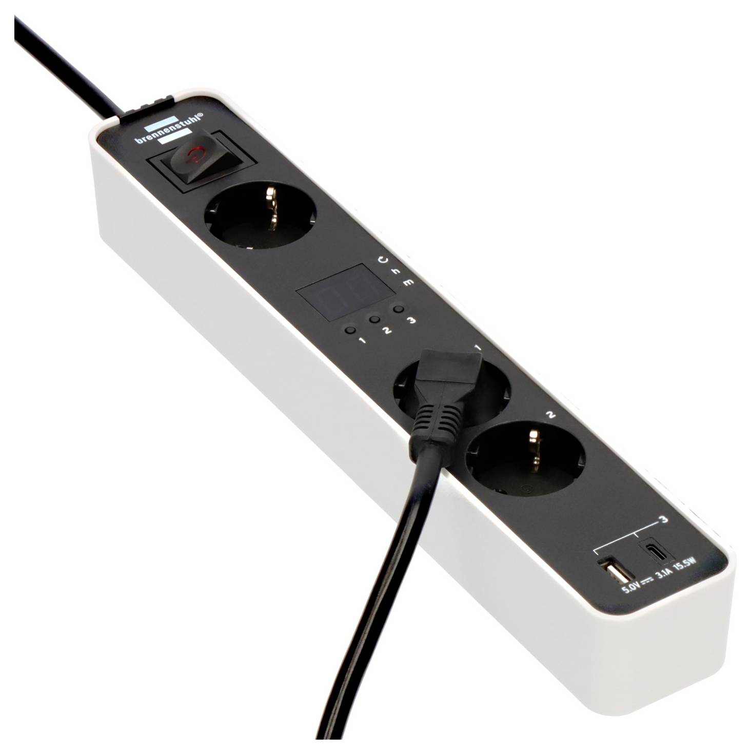 Brennenstuhl 1153230026 Steckdosenleiste Schwarz, Weiß 1St.