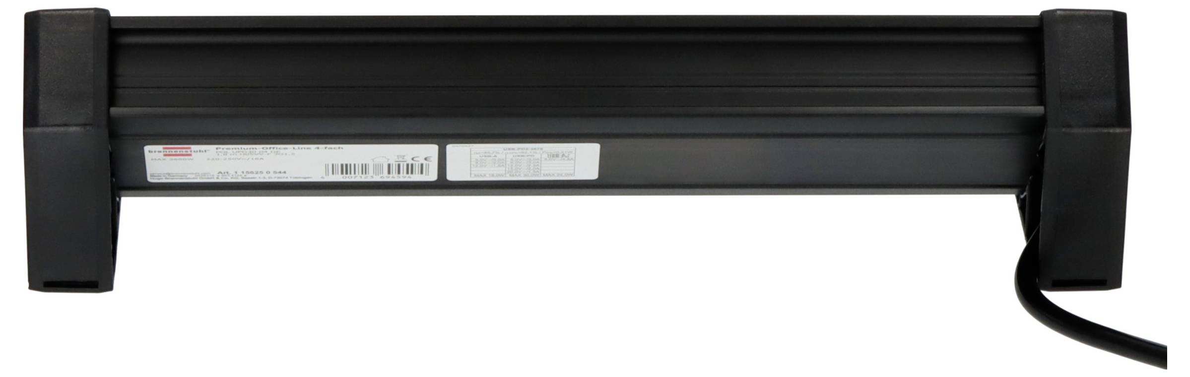 Brennenstuhl 1156250544 Steckdosenleiste Schwarz Schutzkontakt 1St.