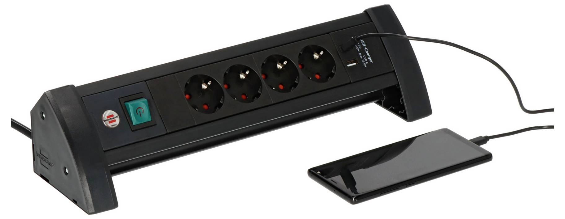 Brennenstuhl 1156250544 Steckdosenleiste Schwarz Schutzkontakt 1St.