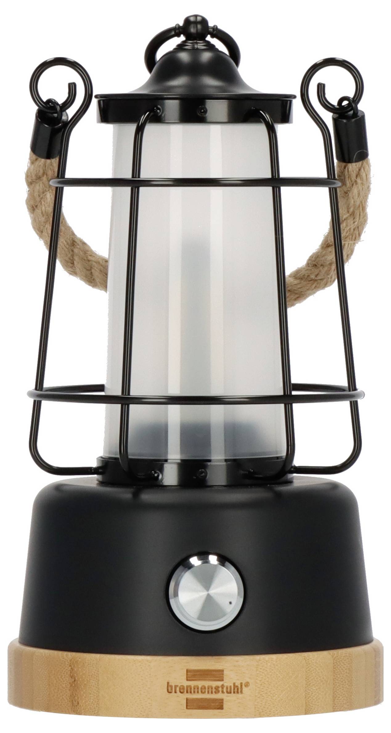 Brennenstuhl 1171800010 Camping-Laterne, Camping-Leuchte 350lm akkubetrieben 570g Schwarz, Holz