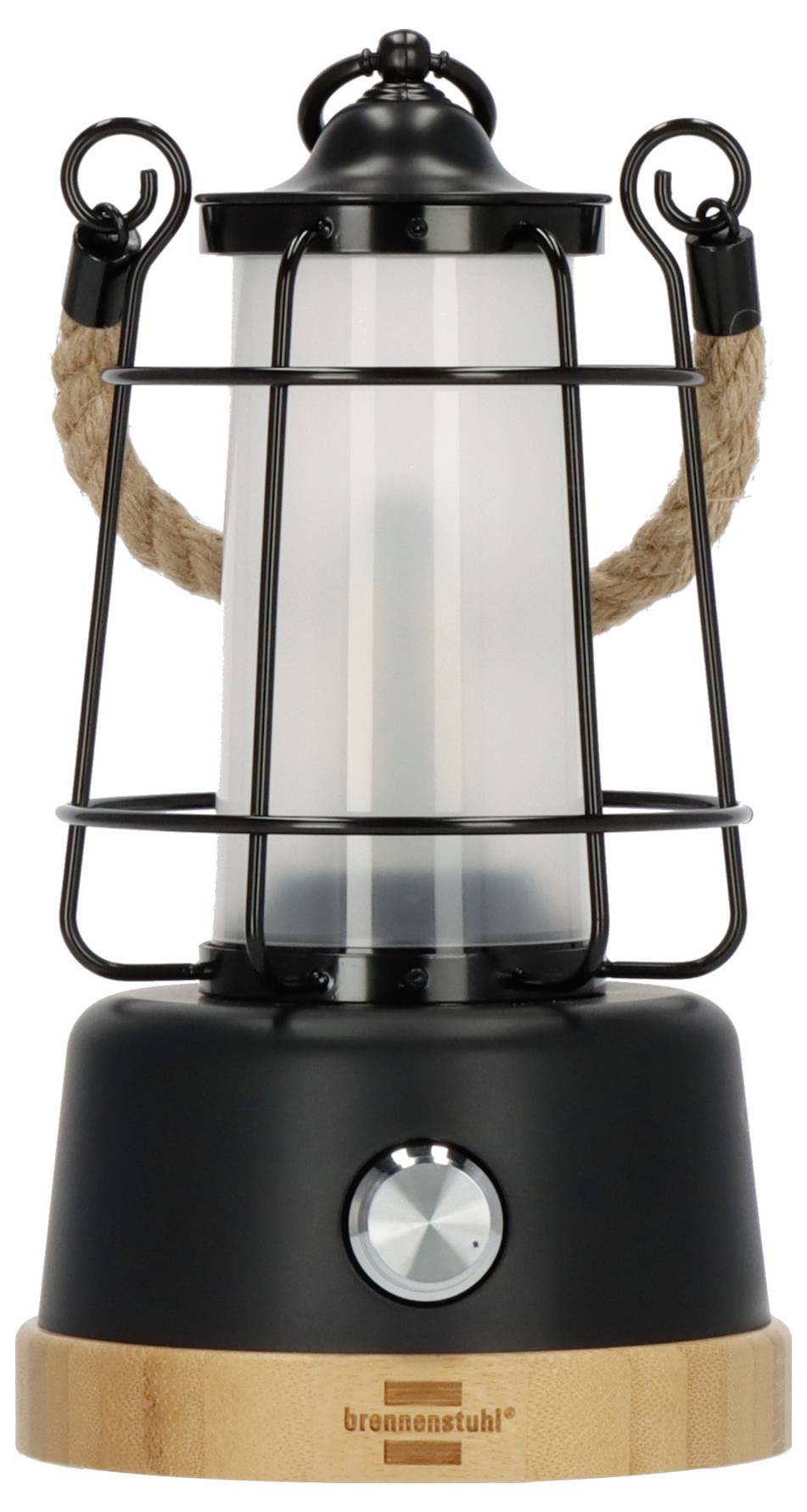 Brennenstuhl 1171800010 Camping-Laterne, Camping-Leuchte 350lm akkubetrieben 570g Schwarz, Holz