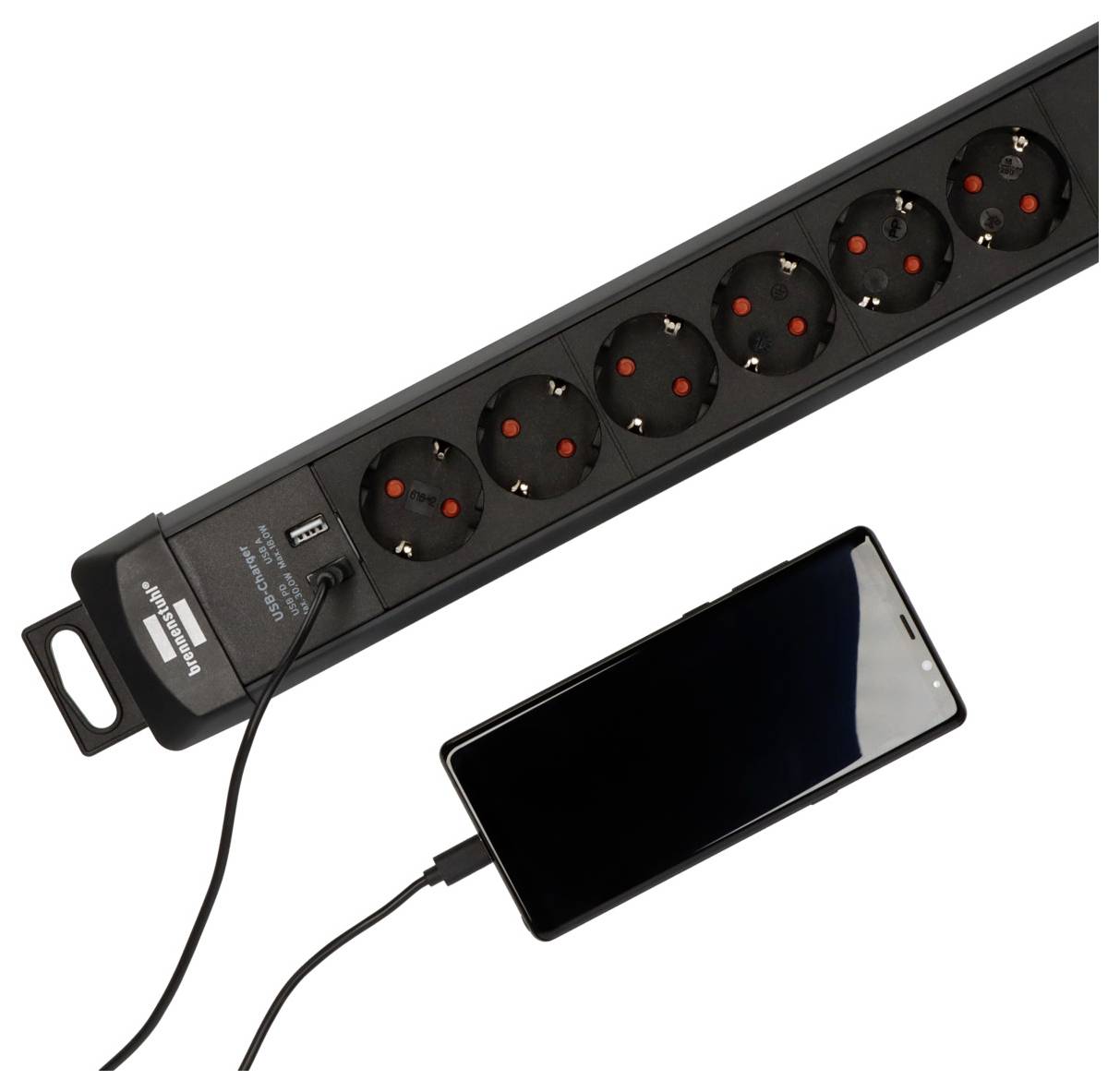 Brennenstuhl 1951160608 Steckdosenleiste mit Schalter Schwarz 1St.