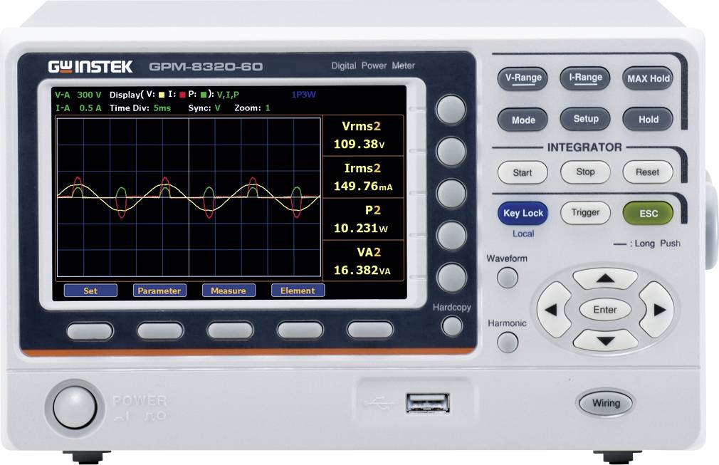 GW Instek GPM-8320-60 (CE) Netz-Analysegerät Energiemessungen, Onlinemessungen, mit Loggerfunktion