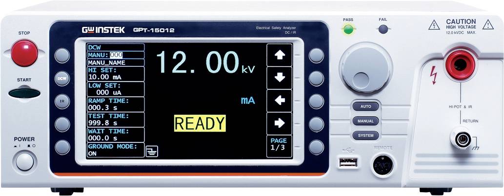 GW Instek GPT-15012 (CE) Sicherheitsanalysator 50Ω