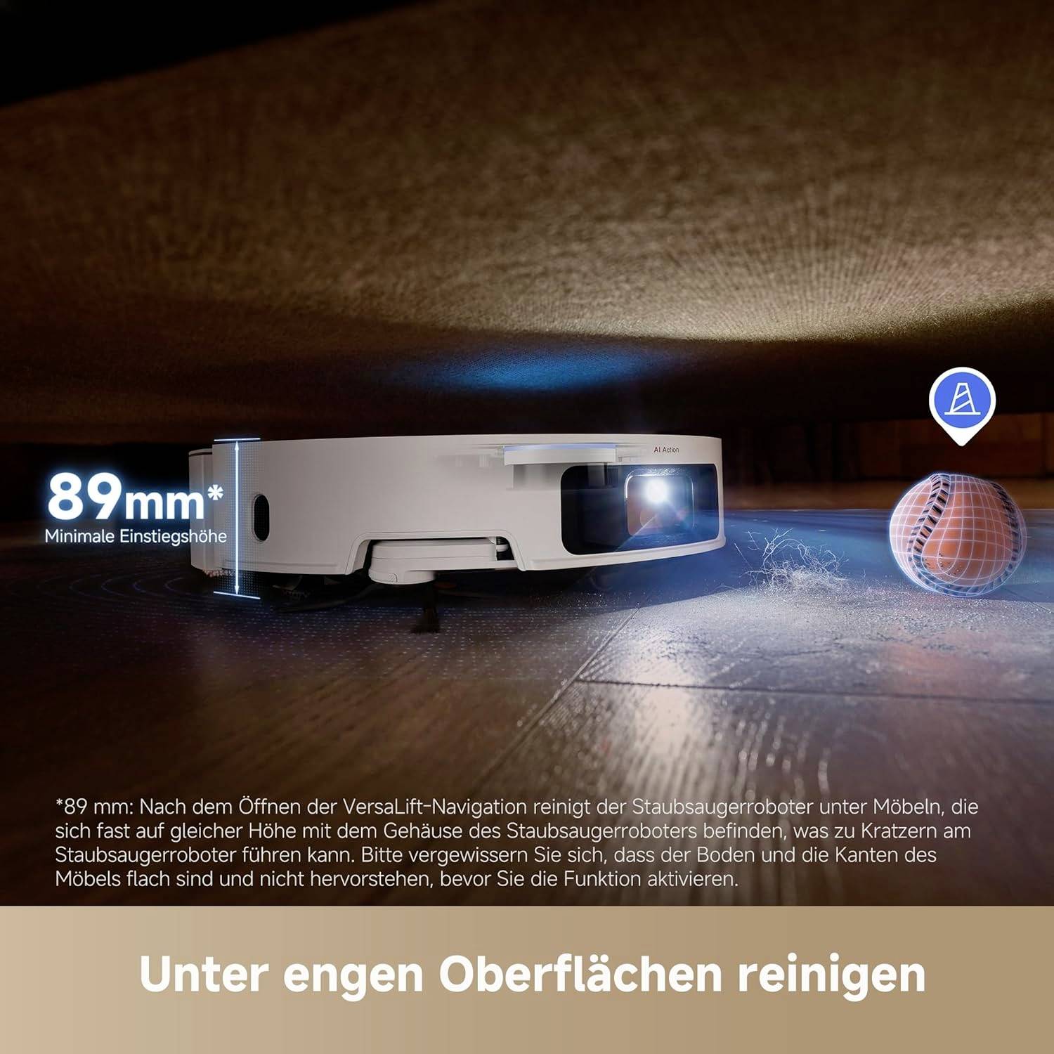 Dreame X50 Ultra Saugroboter Edelstahl, Weiß