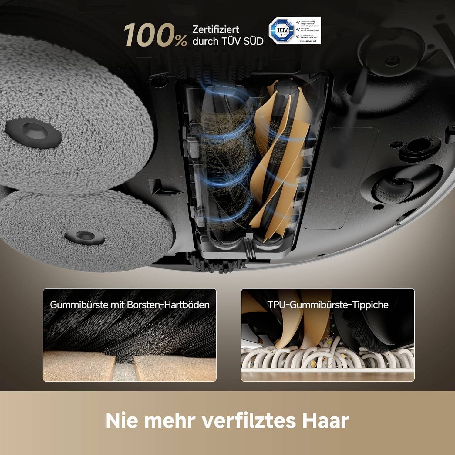 dreame X50 Ultra Saugroboter Edelstahl, Weiß