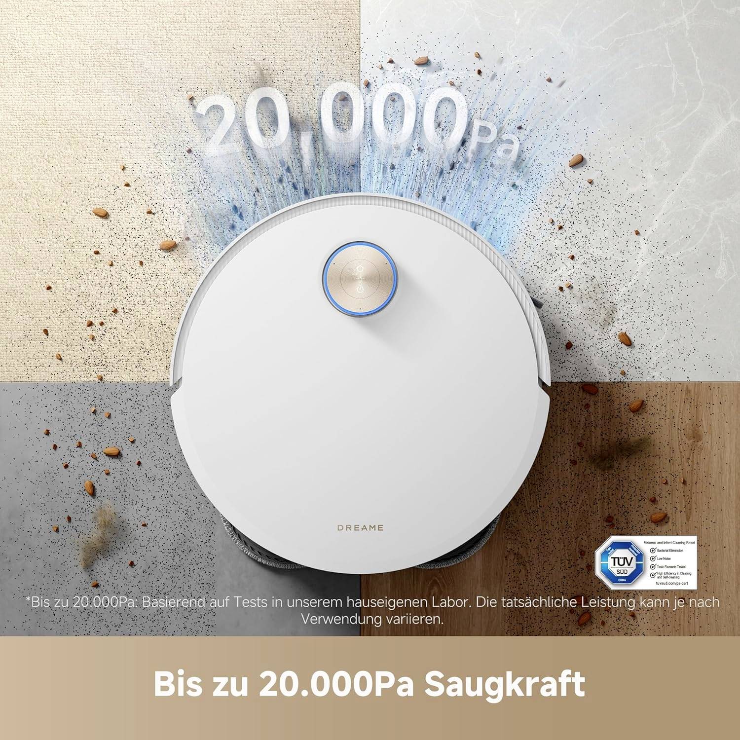 Dreame X50 Ultra Saugroboter Edelstahl, Weiß