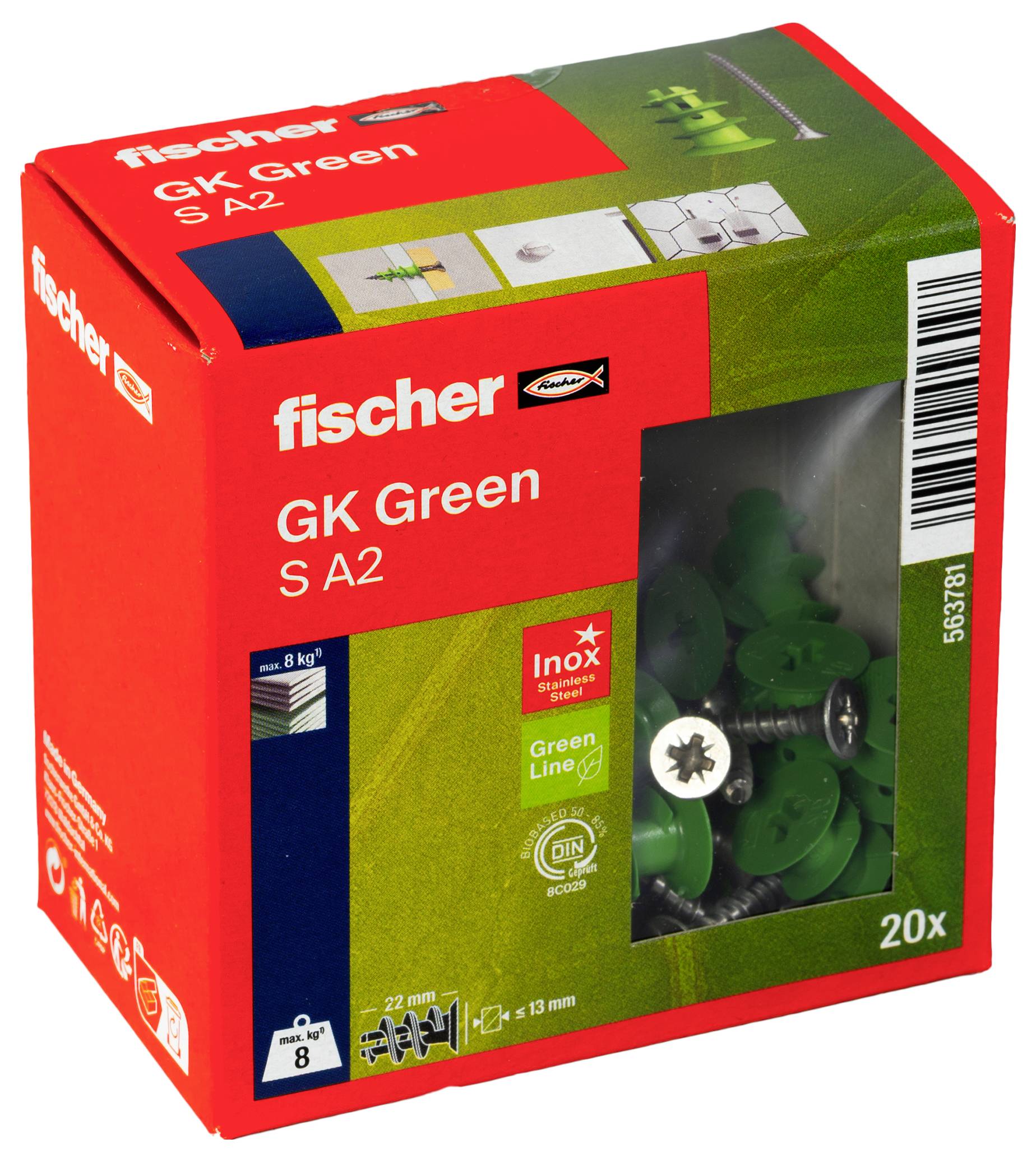 Fischer 563781 GK Green S Gipskartondübel 20St.