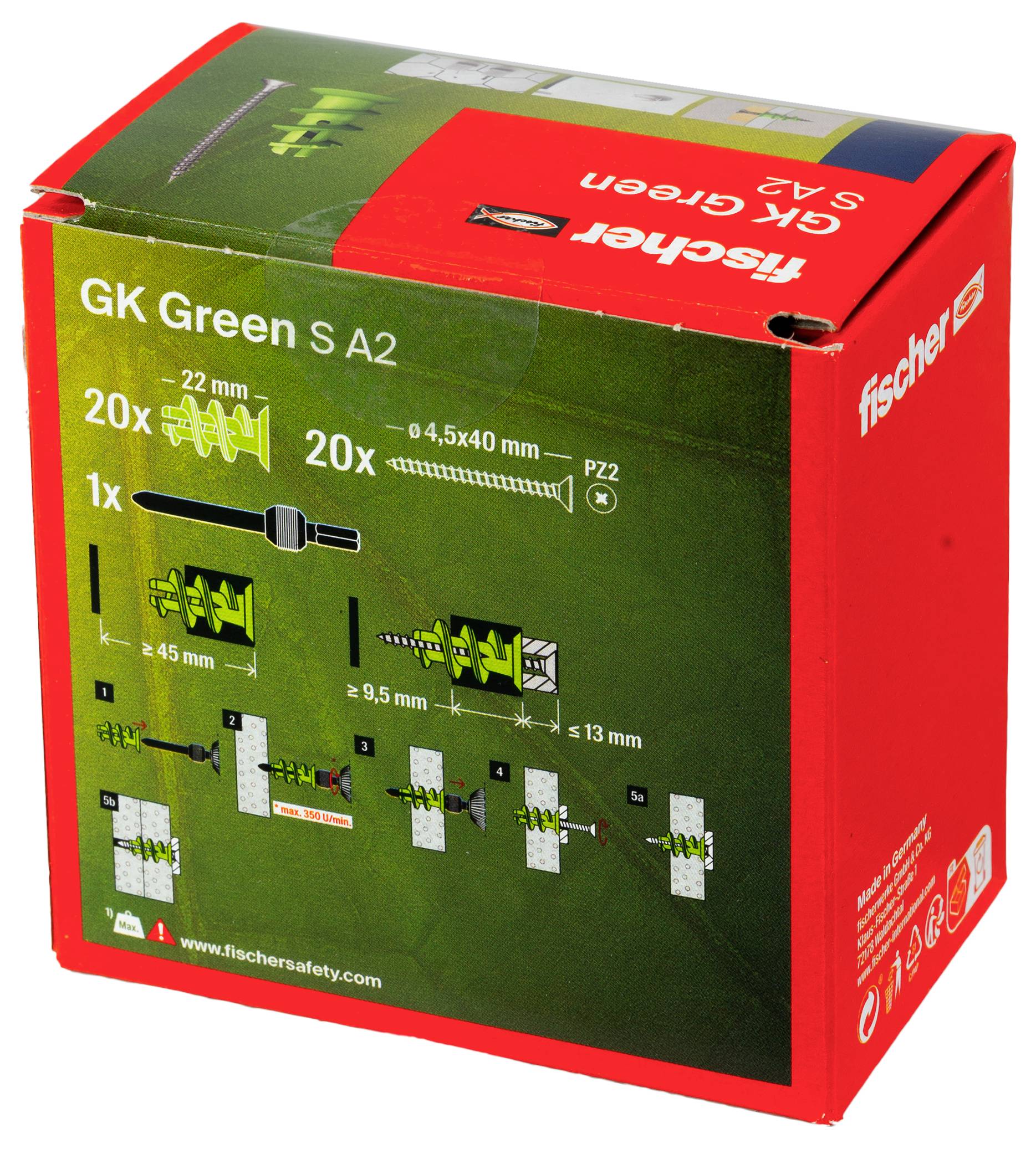 Fischer 563781 GK Green S Gipskartondübel 20St.