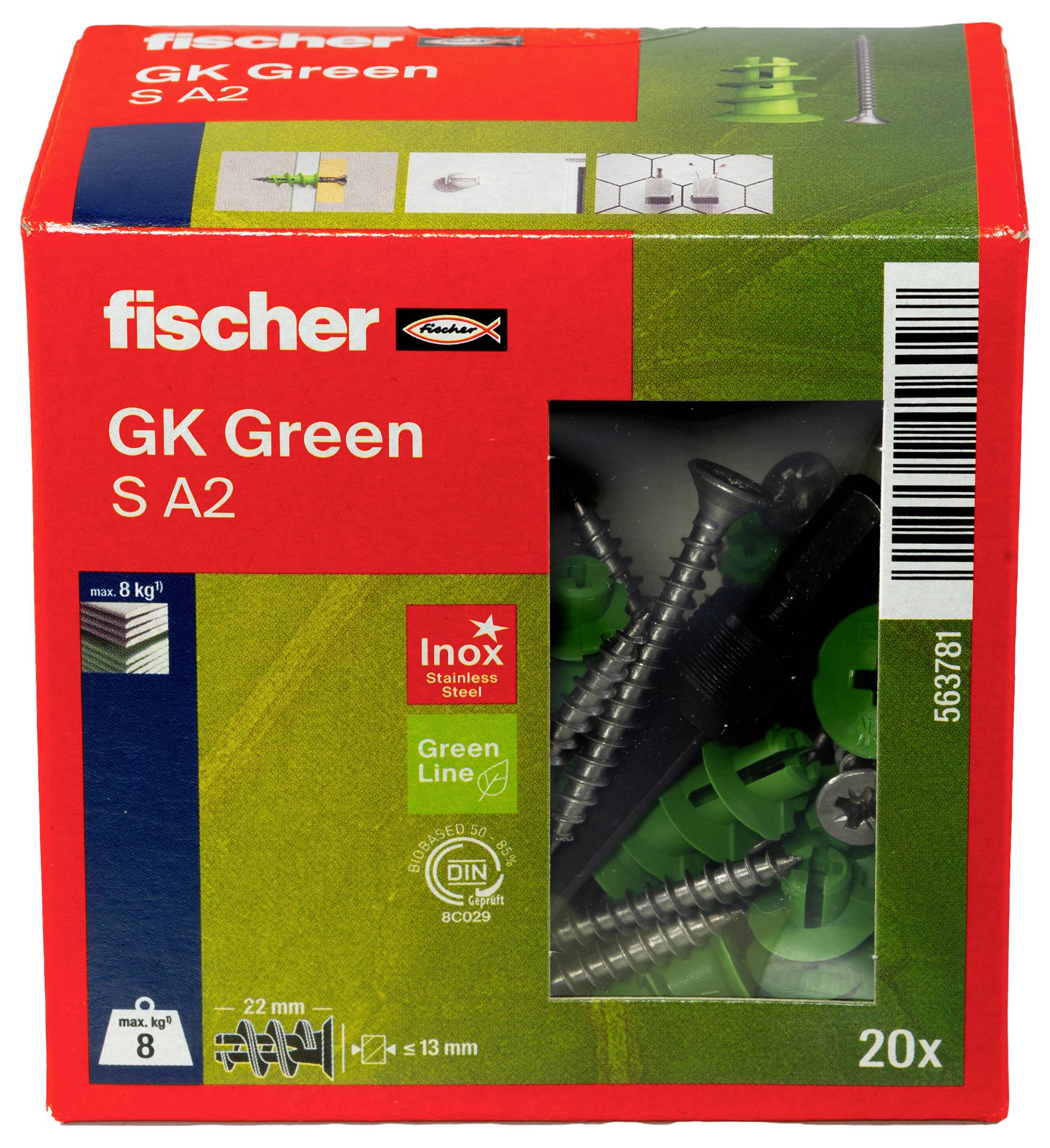 Fischer 563781 GK Green S Gipskartondübel 20St.