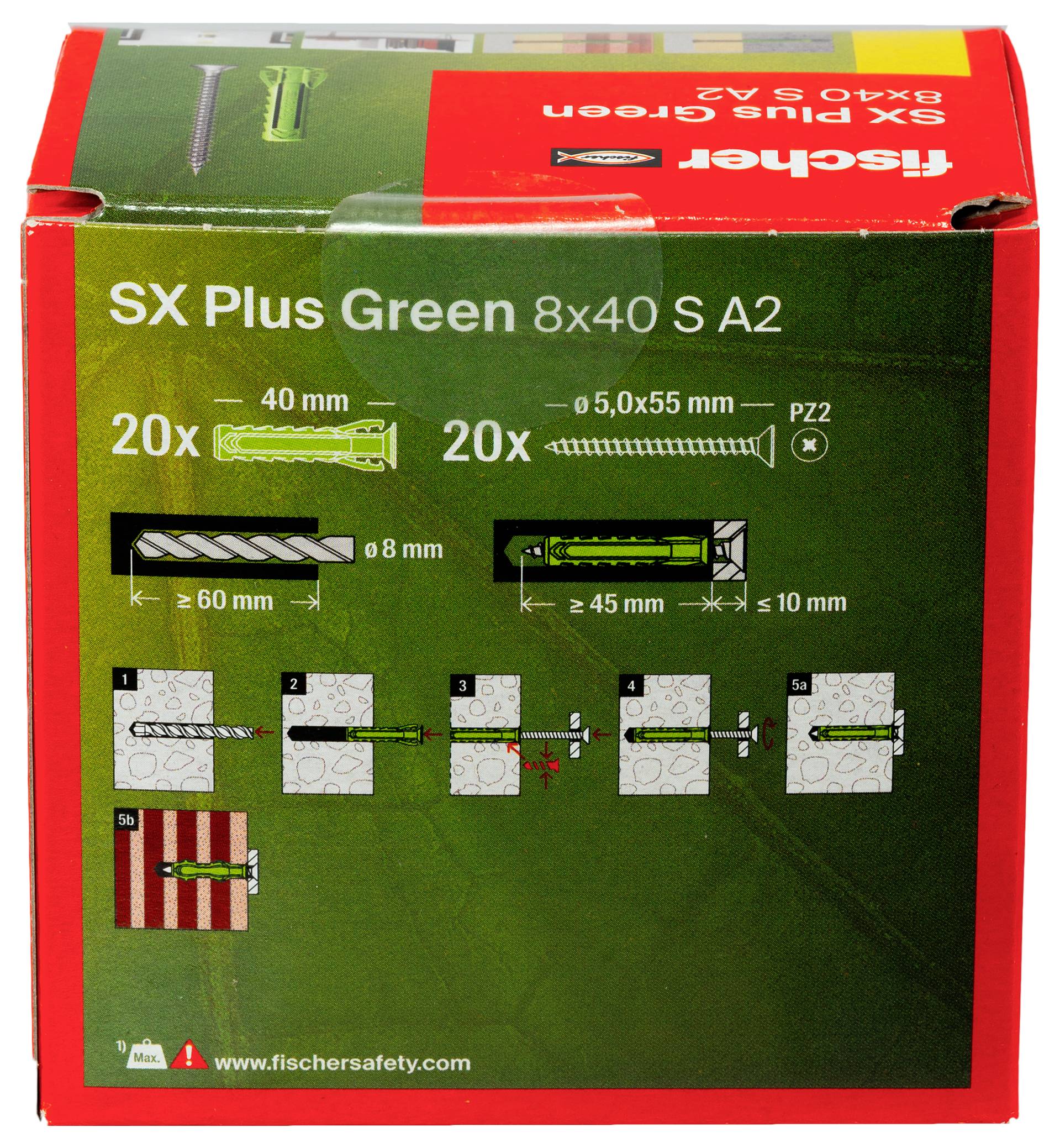 Fischer 567937 SX Plus Green Dübel 20St.