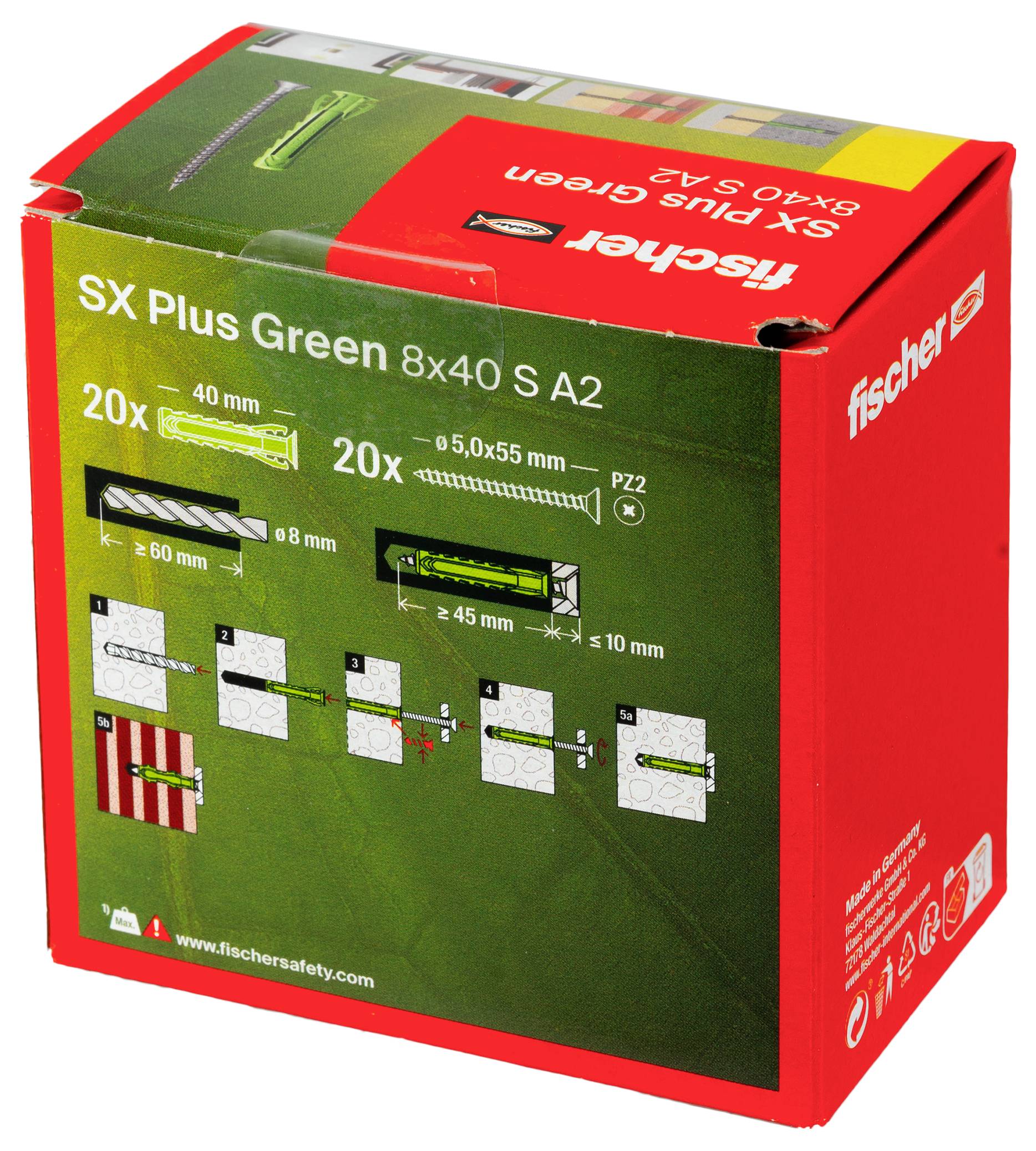Fischer 567937 SX Plus Green Dübel 20St.