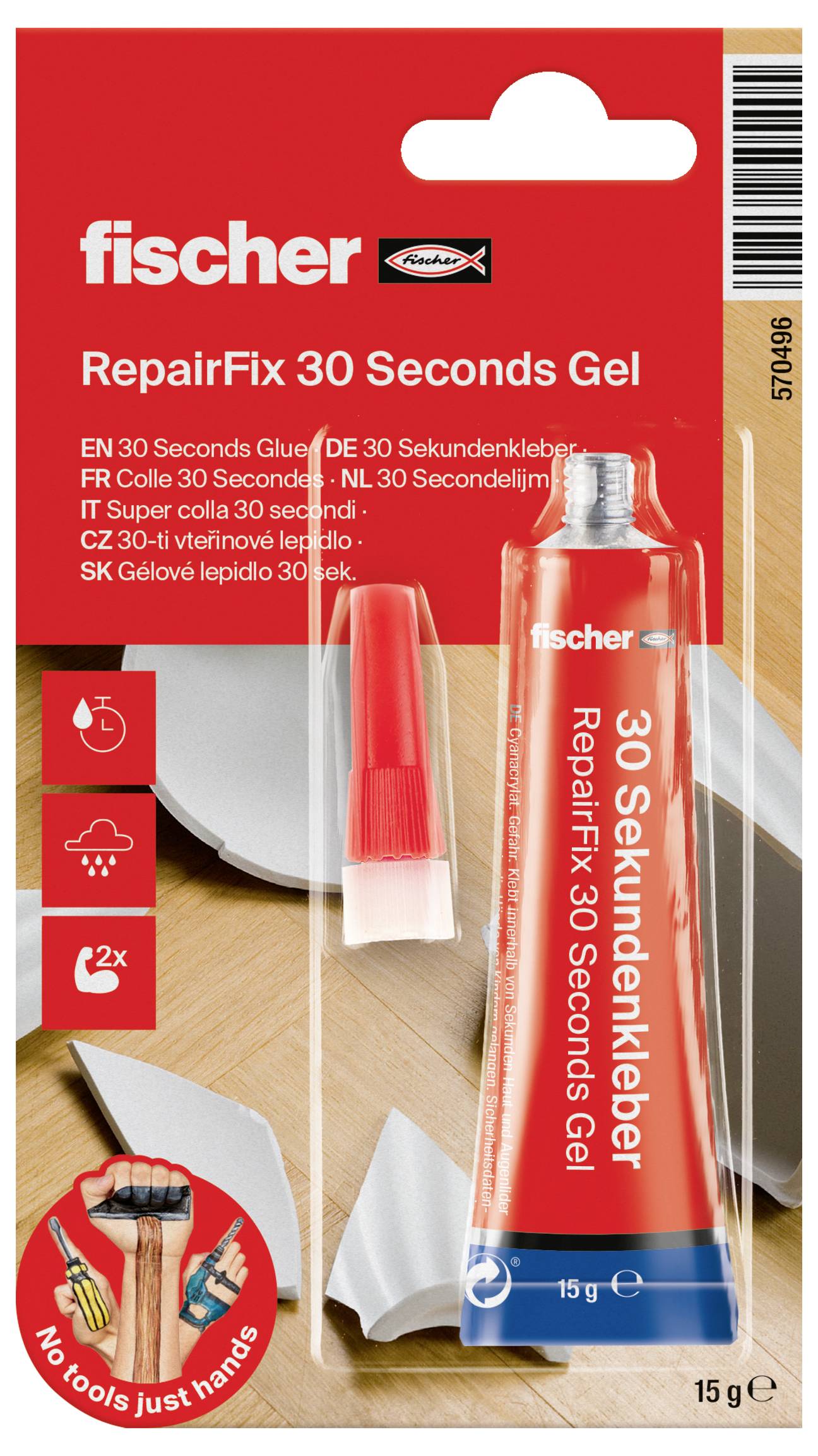 Fischer RepairFix 30 Sekundenkleber 570496 15g