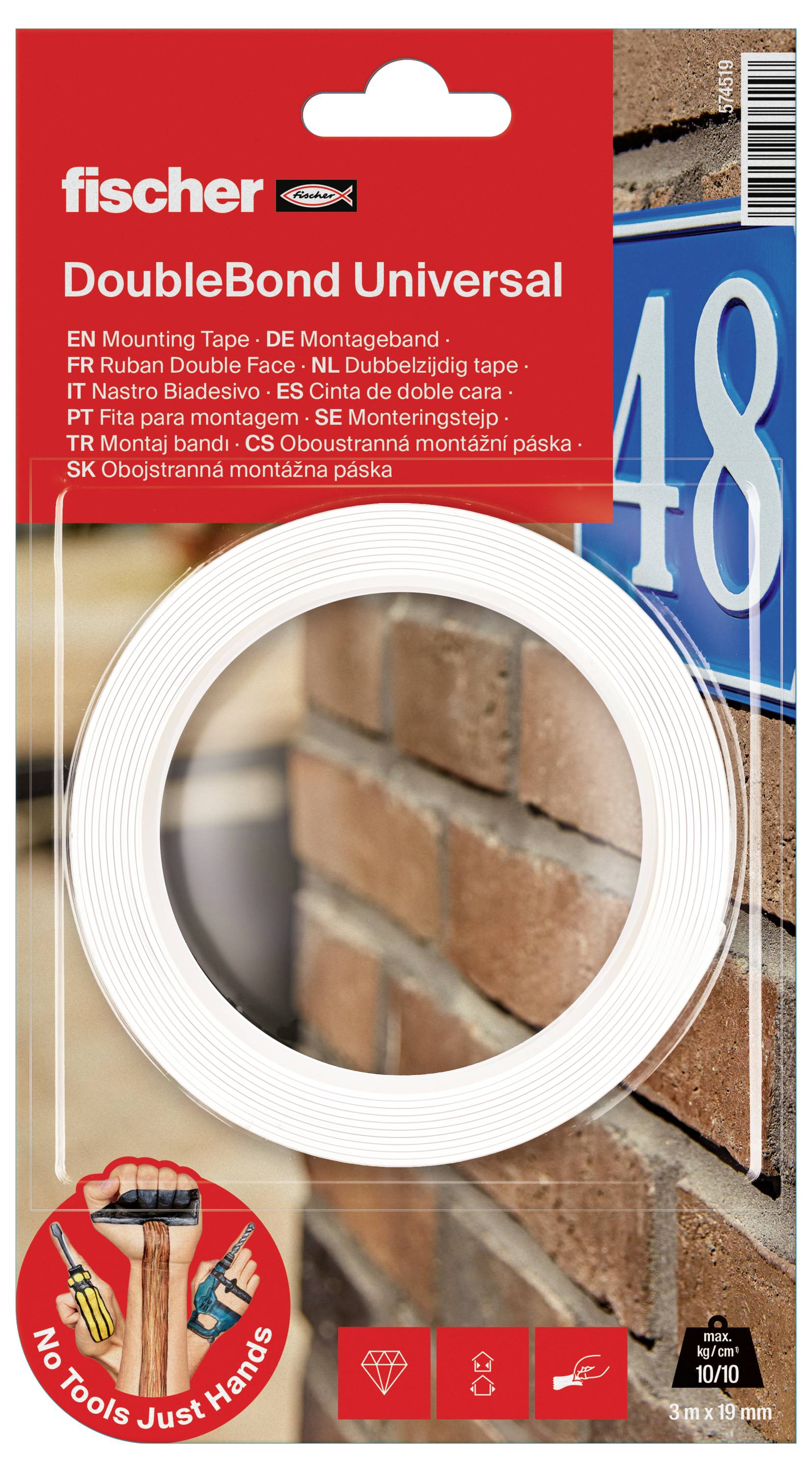 Fischer 574519 Montageband (L x B) 3m x 19mm 1St.