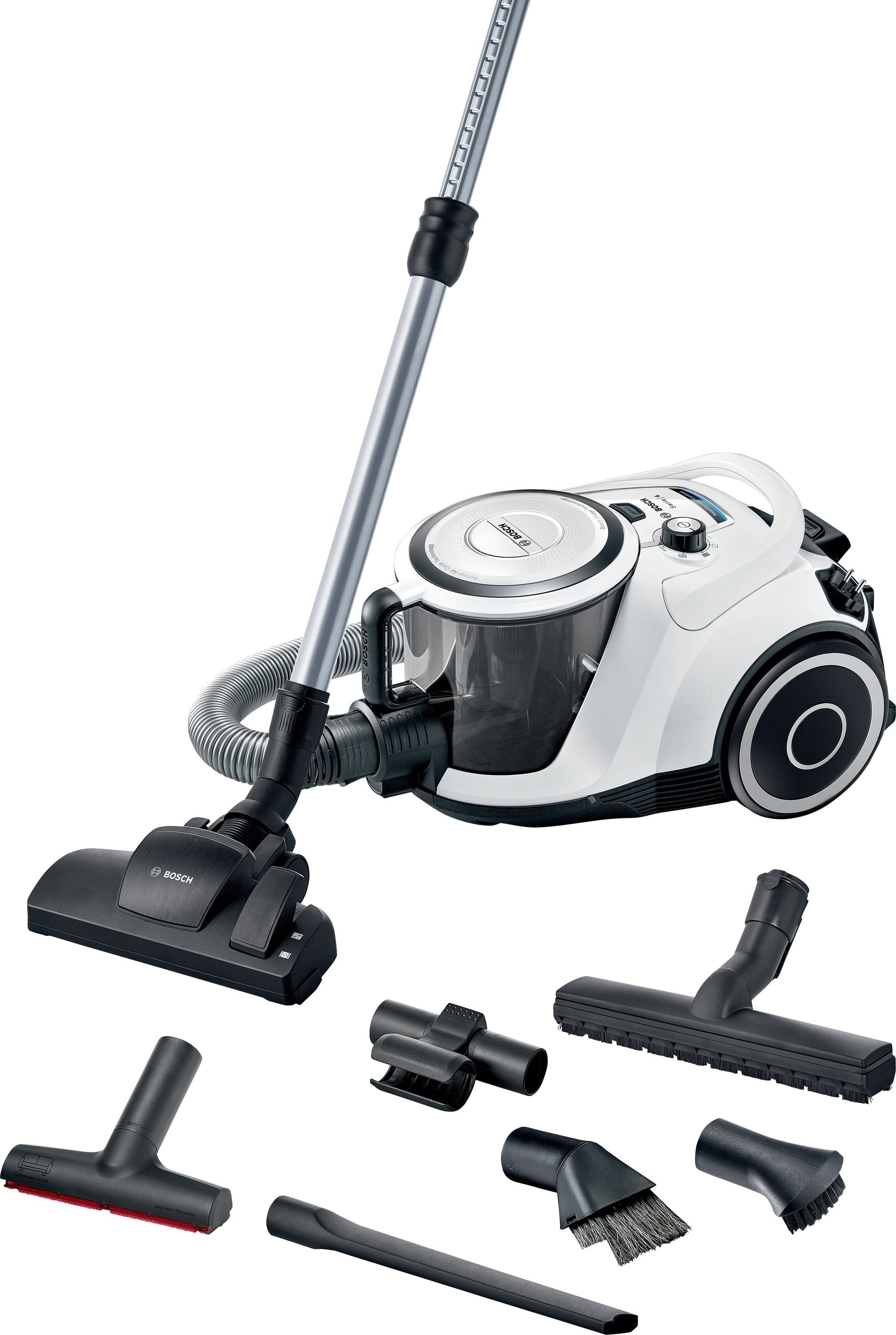 Bosch beutelloster Staubsauger GS41 Serie 6, weiß Staubsauger ohne Beutel Beutellos