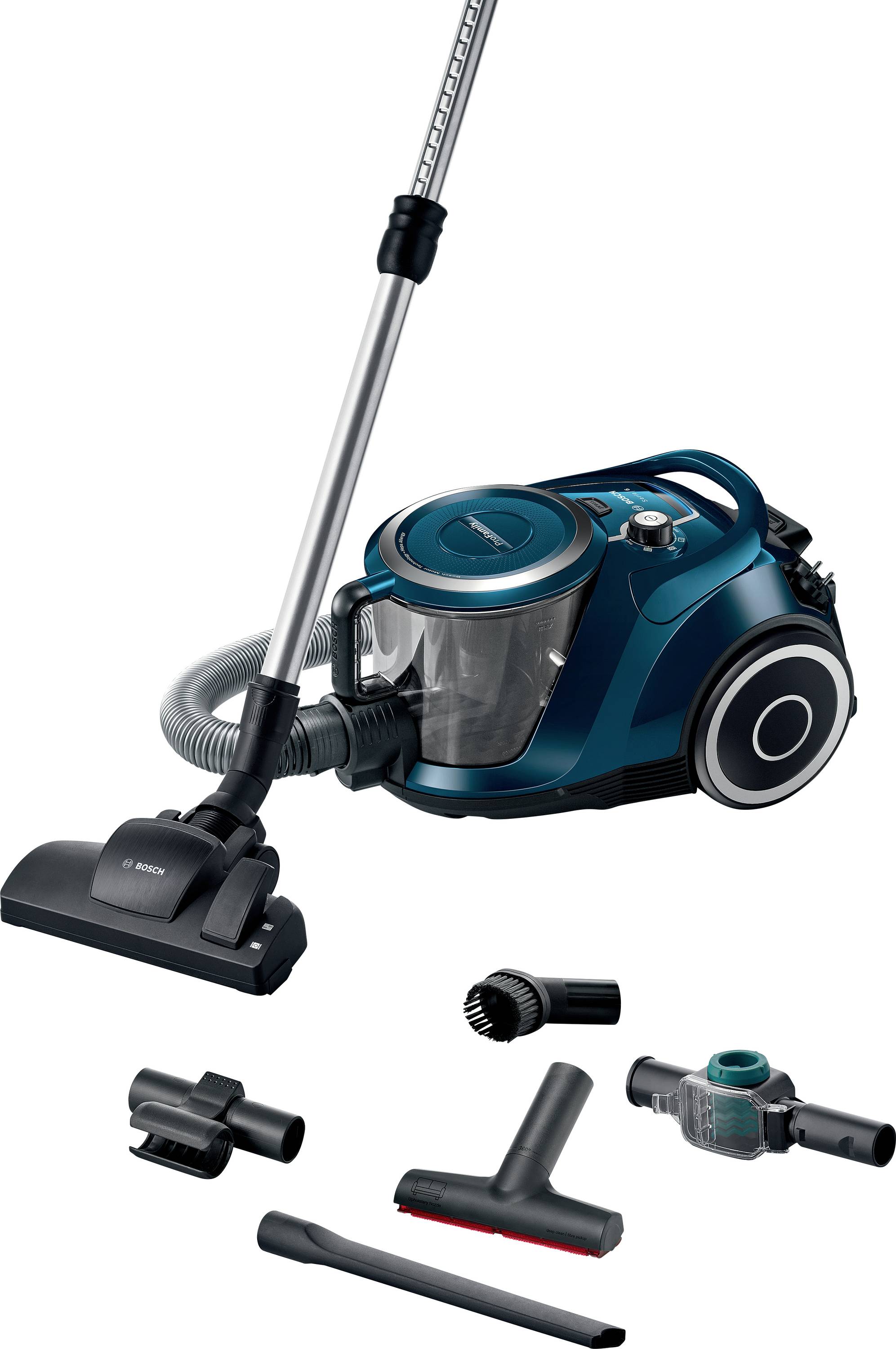 Bosch beutelloser Staubsauger ProFamily GS41 Serie 6, blau Staubsauger ohne Beutel Beutellos